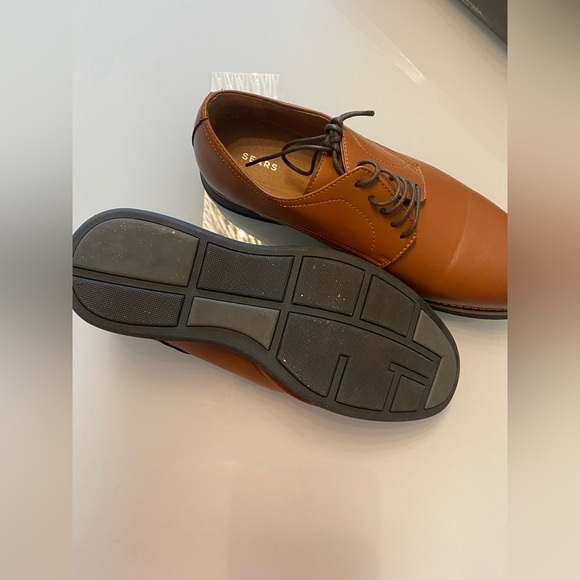 Sears Men's Tan Leather Oxfords - Picture 4 of 6